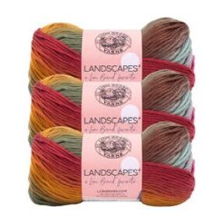 Lion Brand Landscapes 147yds Worsted Acrylic Yarn 3 Bundle
