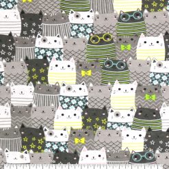 Packed Cats Super Snuggle Flannel Fabric