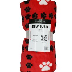 Sew Lush Plush 1.5 yard Precut Dog Print Fleece Fabric