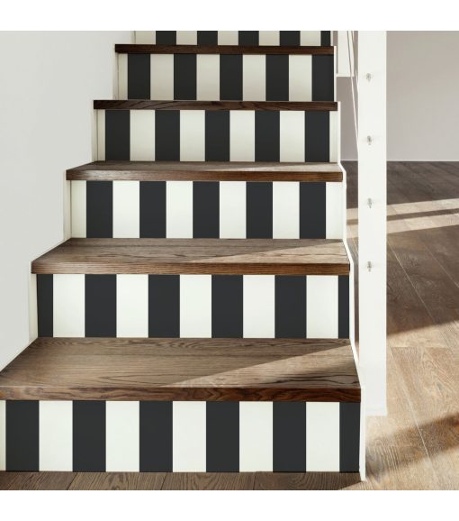 RoomMates Wallpaper Black Awning Stripe - Image 5
