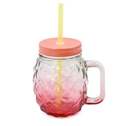 7 Summer Pineapple Mason Jar Tumbler by Happy