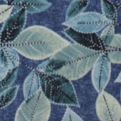 Leaves on Blue Anti Pill Plush Fleece Fabric