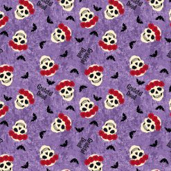 Grateful Dead Halloween Rose Skull Cotton Fabric