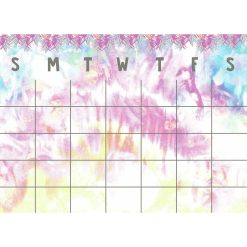 RoomMates Tie Dye Dry Erase Calendar Decal
