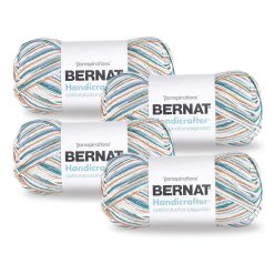 Bernat Handicrafter Cotton Ombre 710yds Worsted Cotton Yarn 4 Bundle