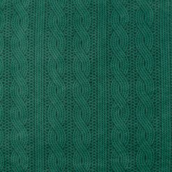 Green Cable Knit Anti Pill Fleece Fabric