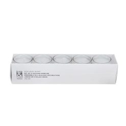 5pk White Unscented Votives With Glass Holders by Place   Time
