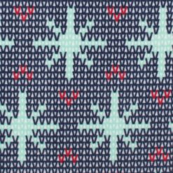 Blue Snowflakes Knit Anti Pill Fleece Fabric