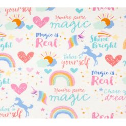 Magic Is Real Unicorn Super Snuggle Flannel Fabric