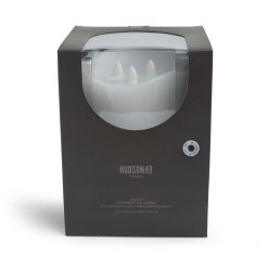6 LED White Aurora Flame Wave Edge Pillar Candles by Hudson 43