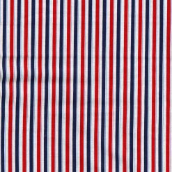 Patriotic Red   Blue Stripes Cotton Fabric