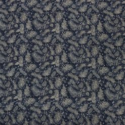 Pinecones on Blue Super Snuggle Christmas Flannel Fabric