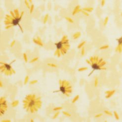Yellow Watercolor Floral Anti Pill Fleece Fabric
