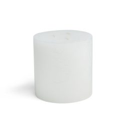 5 x 5 White 3 Wick Unscented Pillar Candle by Hudson 43