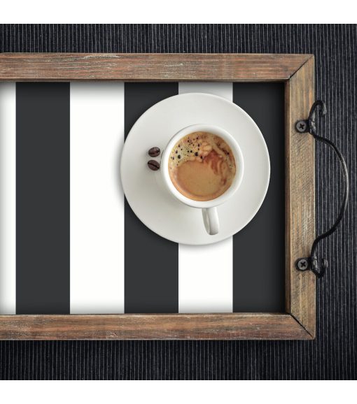RoomMates Wallpaper Black Awning Stripe - Image 6