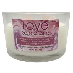 Unscented Crystal Candle Rose Quartz