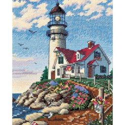 Dimensions Gold Counted Cross Stitch Kit Beacon At Rocky Point Petite