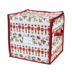 Laura Ashley Nutcracker Print Stackable Christmas Ornament Storage Box