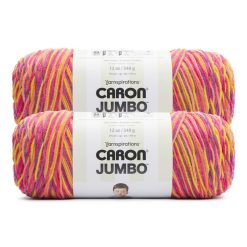 Caron Jumbo 595yds Worsted Polyester Yarn 2 Bundle