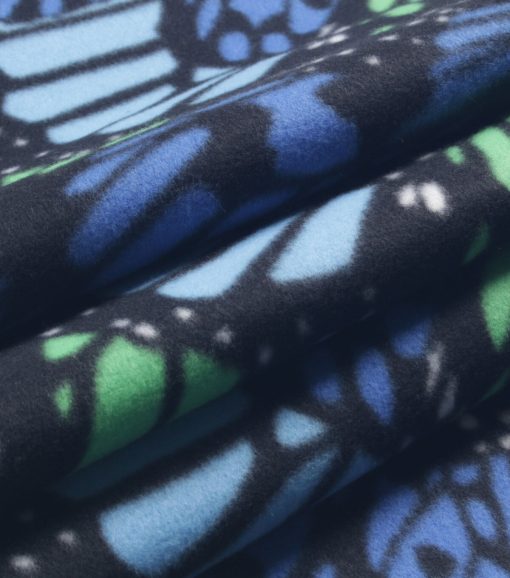 Blue Butterfly Wings Blizzard Fleece Fabric - Image 3