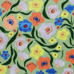 Super Snuggle Watercolor Floral Olive Flannel Fabric