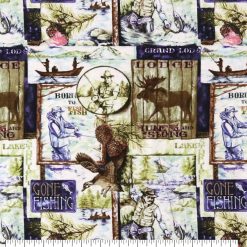 Lodge Patches Super Snuggle Flannel Fabric