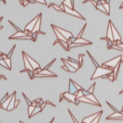 Origami Cranes Blizzard Prints Fleece Fabric