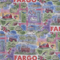 Fargo North Dakota City Pride Cotton Fabric