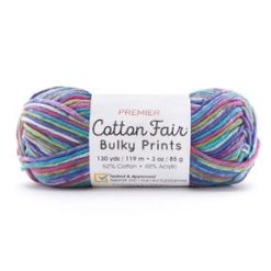 Premier Yarns Fair Multi 130yds Bulky Cotton Blend Yarn