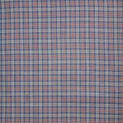 Navy Plaid Yarn Dyed Patriotic Cotton Fabric