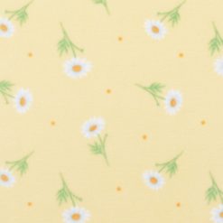 Daisy Toss on Yellow Anti Pill Plush Fleece Fabric