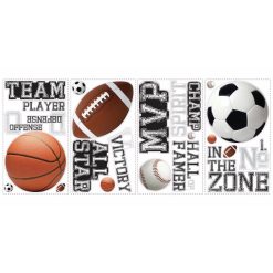 RoomMates Wall Decals All Star Sports Saying