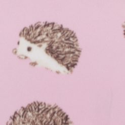 Hedgehogs on Pink Blizzard Fleece Fabric