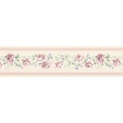 Floral Trail Wallpaper Border, Pink Sample