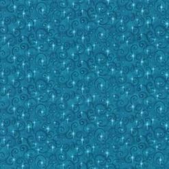 Fabric Traditions Swirls on Turquoise Cotton Fabric by Keepsake Calico