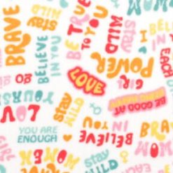 Women s Empowerment Words Anti Pill Fleece Fabric