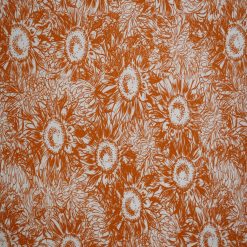Orange Sketched Sunflowers Quilt Cotton Fabric by Quilter s Showcase