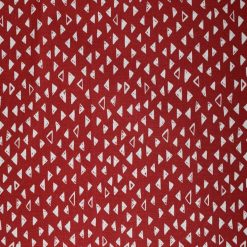 Triangles on Racing Red Cotton Fabric by Quilter s Showcase