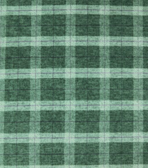 Green Plaid Luxe Fleece Fabric