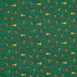 Adventures of Big Foot on Green Novelty Cotton Fabric