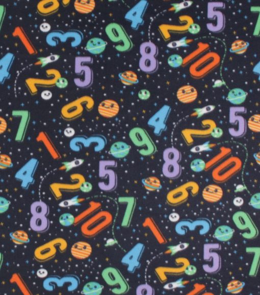 Numbers Blizzard Fleece Fabric