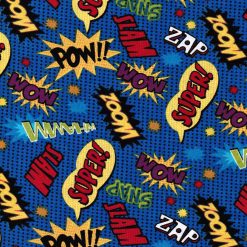 Novelty Cotton Fabric Comic Words