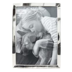5 x 7 Silver Curved Picture Tabletop Picture Frame