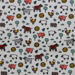 Farm Animal Doodles Super Snuggle Flannel Fabric
