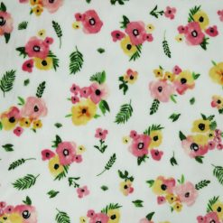Spring Floral Sew Lush Fleece Fabric