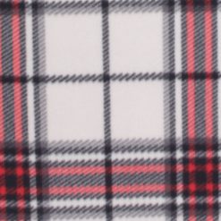 Tan Red and Black Plaid Blizzard Fleece Fabric