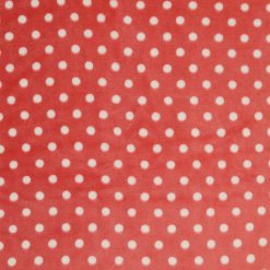 Red   White Polka Dot Sew Lush Fleece Fabric