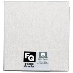 White 1 Piece Cotton Fabric Quarter