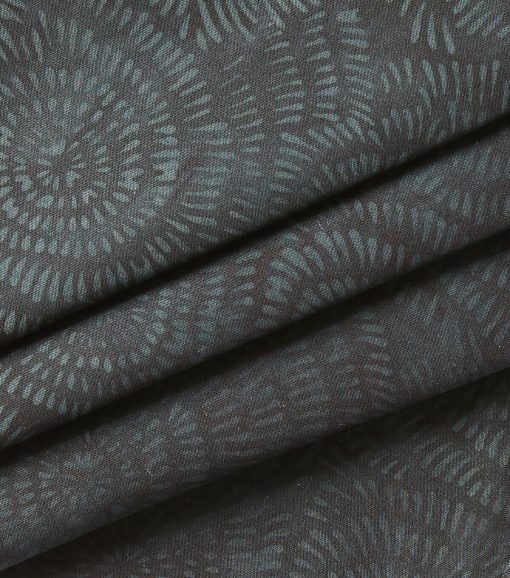Black Dotted Circles Batik Cotton Fabric - Image 3