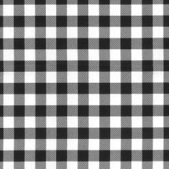 Black   White Buffalo Checks Christmas Cotton Fabric